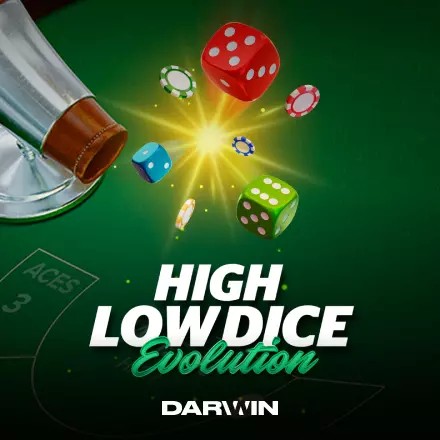 High Low Dice Evolution game by Darwin Gaming – logo hosted on LeBull Casino