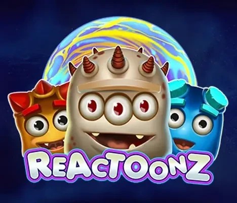 Reactoonz slot logo by Play'n GO at LeBull Casino
